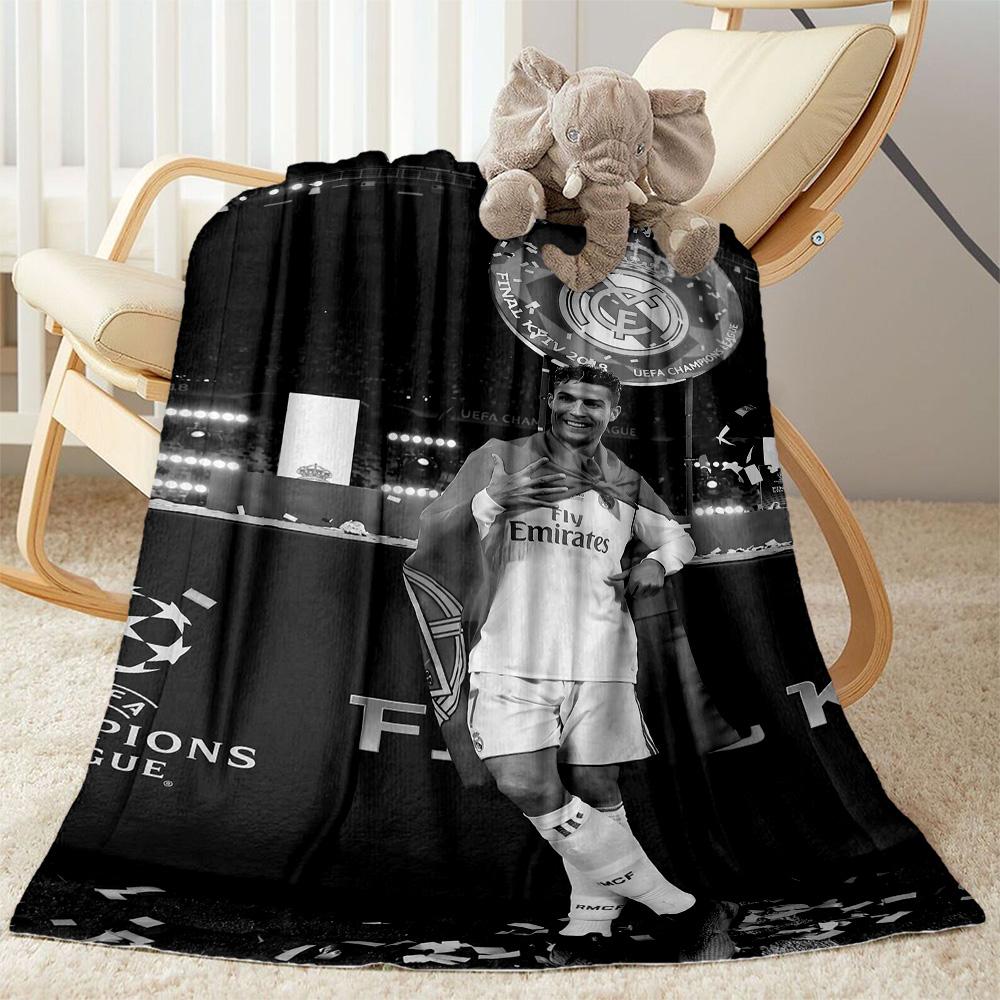 Ronaldo's Legacy Soccer Blanket Warmthful Decor Suitable for Bedding Picnics Seaside for All Occasions Warmthful Decor