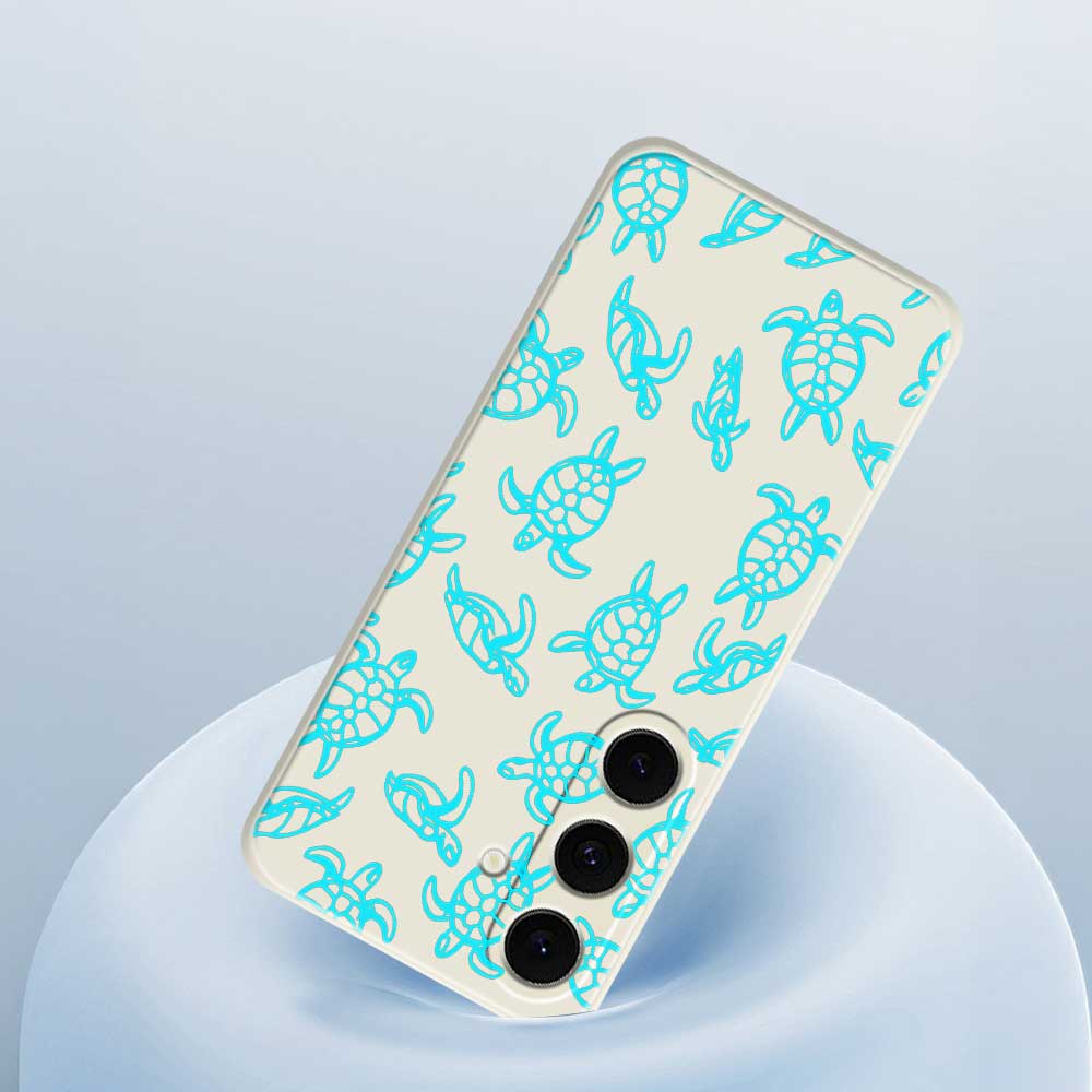 For Samsung Galaxy S25 FE Case Tortoise Pattern Printing Straight Edge TPU Phone Back Cover