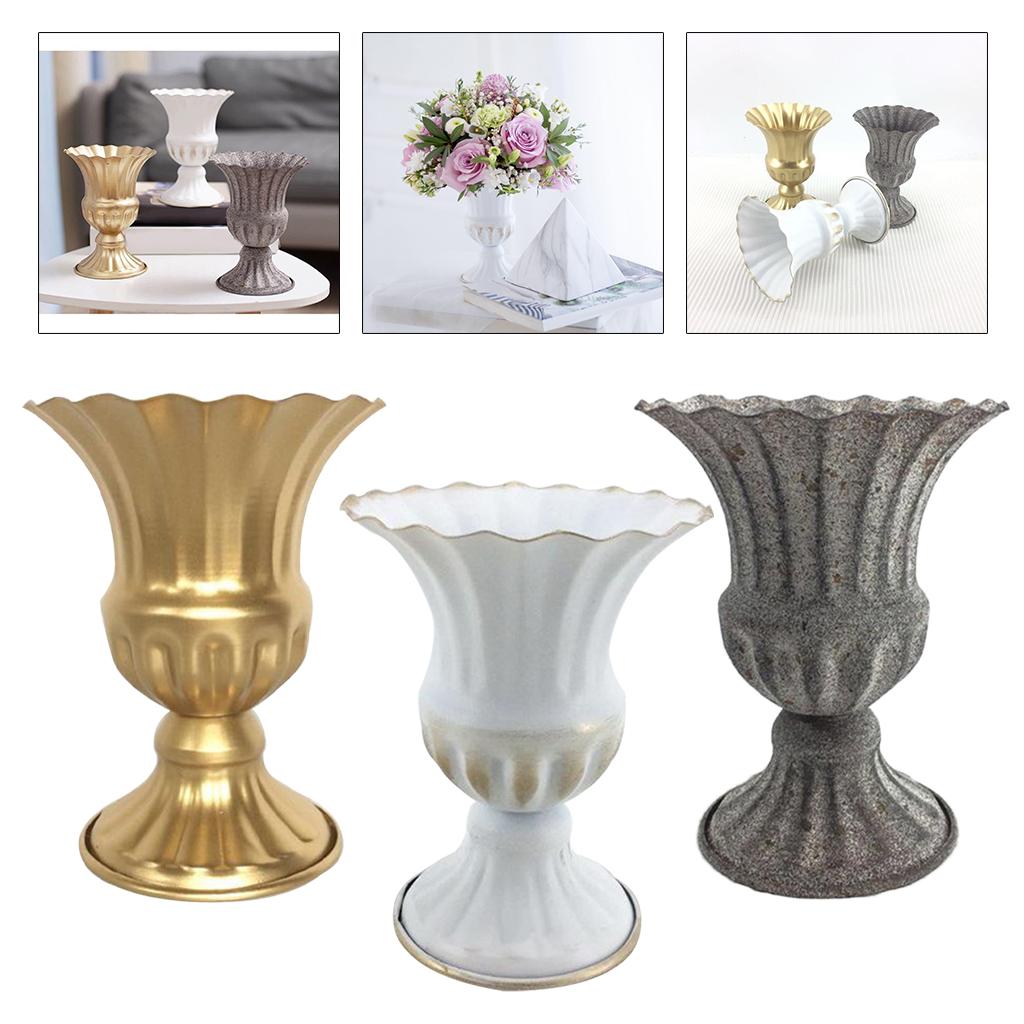 Винтажная металлическая ваза-статуэтка, горшок для растений, ваза для цветов, настольная ваза для сухоцветов, центральное украшение для дома, для свадьбы, вечеринки, офиса.