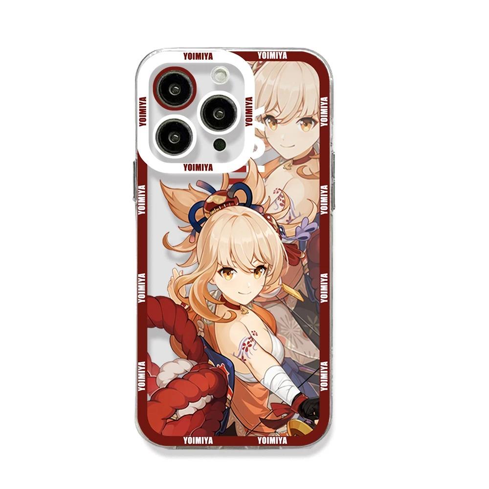Чехол для телефона Genshin Impact для iPhone 11 12 13 14 15 16 Pro Max Plus Mini 7 8 SE X XS XR Прозрачный Мягкий Силиконовый Чехол-крышка Сяо Кли