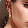 Серьги из нержавеющей стали, серьги-твисты, золотые серьги в форме буквы С, простые и модные женские украшения