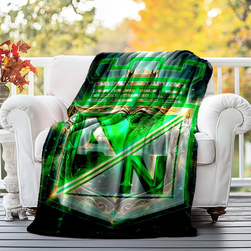 Atletico Nacional Flannel Blanket Soft All-Season Throw, Design for Camping, Car Travel, Hiking Sofa, Bed, Office Perfect Gift for Parties