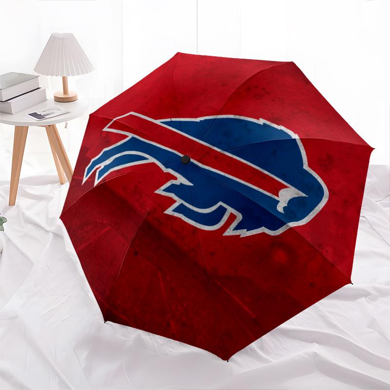 Узор Buffalo Bills, автоматический складной зонт, портативная и складная конструкция, 8 спиц, рождественский или день рождения подарок.