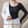Женское бесшовное термобелье: Осенне-зимняя ультратонкая рубашка с круглым вырезом