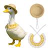 Goose Hat Scarf for Tiny Pets Funny Goose Accessories Hen Top Hat for Rooster Dog Duck Poultry Stylish Show Costume
