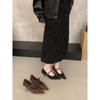 French Retro Pointed-toed Thin-heeled Mary Jane Shoes for Women's 2025 Autumn New Models with Skirt Temperament Cat Heel Two Single Shoes