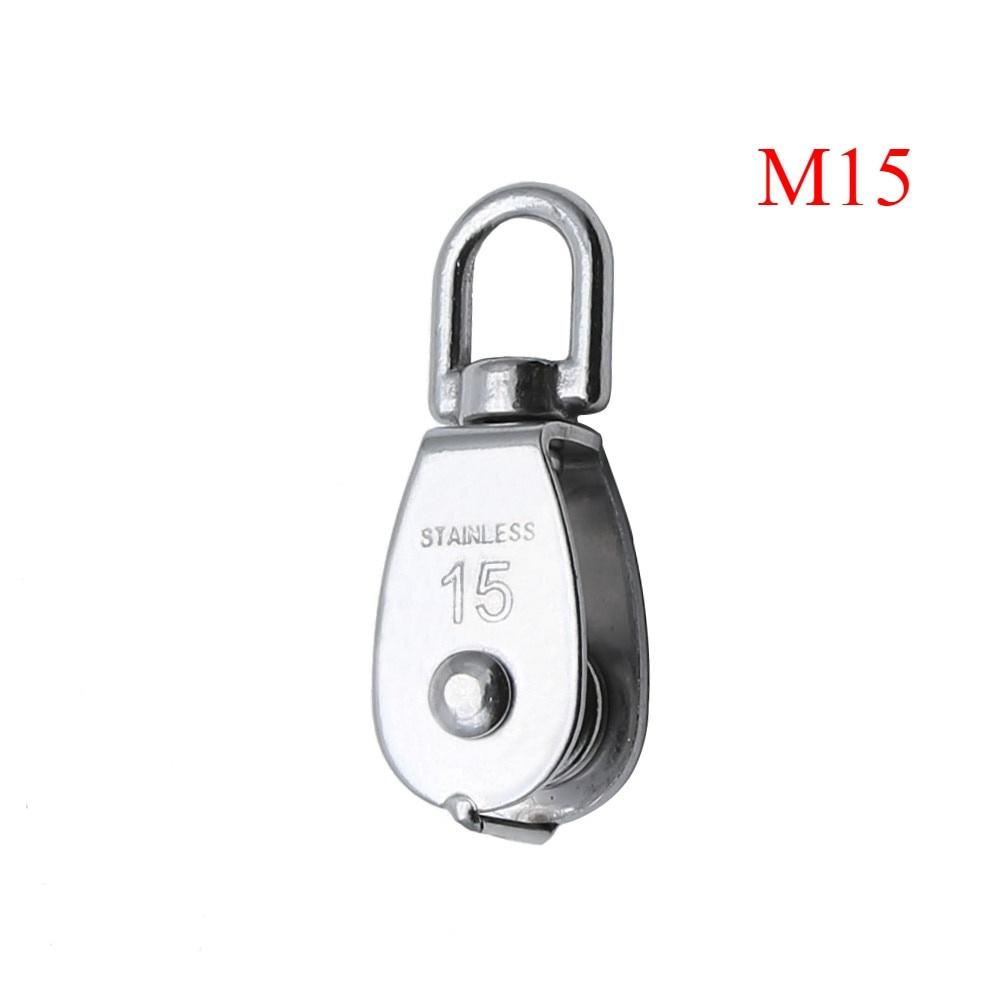 Шкив из нержавеющей стали M15/M20 M25 M32, поворотный подъемный трос с одним колесом, комплект шкивов с подшипниками, инструменты для подъемного колеса