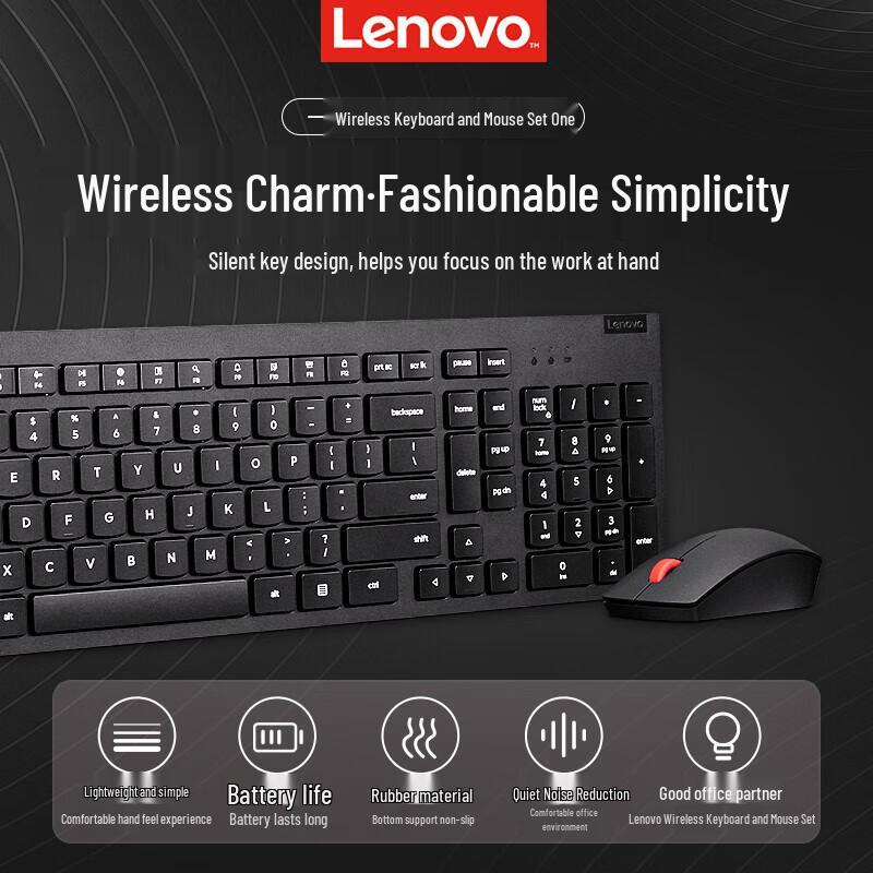 Lenovo Ультратонкий беспроводной набор клавиатуры и мыши ThinkPad