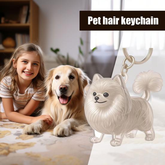 Pet Hair Remover Keychain Hidden Hair Collector Feature Reusable Easy To Clean Cat Dog Hair Collection Keychain