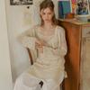 Peulaudeumali Pm_Beige Набор: платье-кардиган крючком