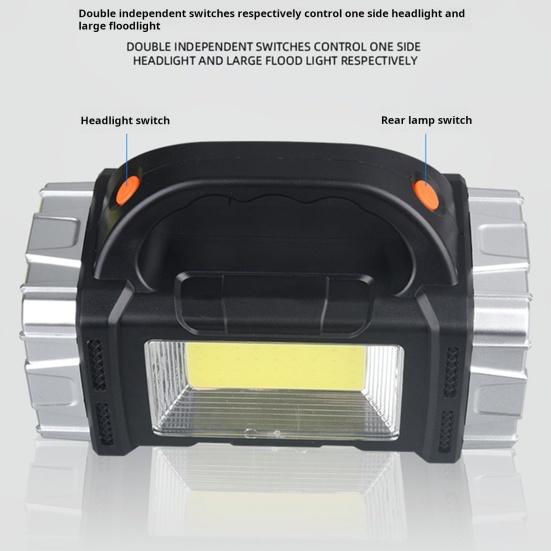 Портативная лампа на солнечной батарее с ручкой, перезаряжаемая через USB, 7 режимов, высокий люмен, IPX5, водонепроницаемый светодиодный рабочий фонарь, фонарик для кемпинга
