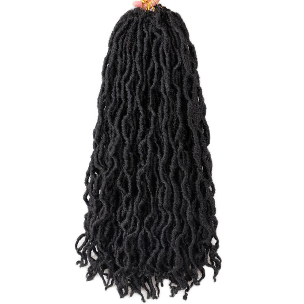1 Pack24 Stands Wavy Gypsy Locs Wigs 18"" Long Dreadlock Wigs Synthetic Braiding Hair Extensions