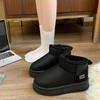 Модные женские ботинки, зимние теплые короткие плюшевые ботинки 2024 года, горячая распродажа, женские ботинки на толстой подошве среднего каблука, водонепроницаемые, повседневные, удобные, для снега
