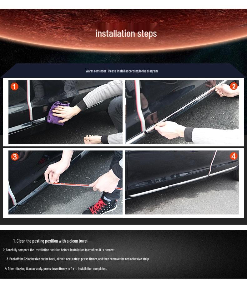 Накладка на дверь Otai, противоударная кромка для Jeep Renegade