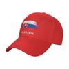 Baseball Cap Slovakia Flag Cool Slovak Fans Wild Sun Shade Peaked Adjustable Outdoor Caps for Unisex Women