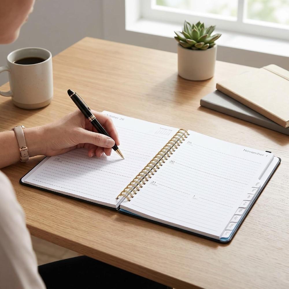 A5 Coil Binding Weekly Monthly Agenda A5 Size Coil Notebook Planner Journal Daily Schedule