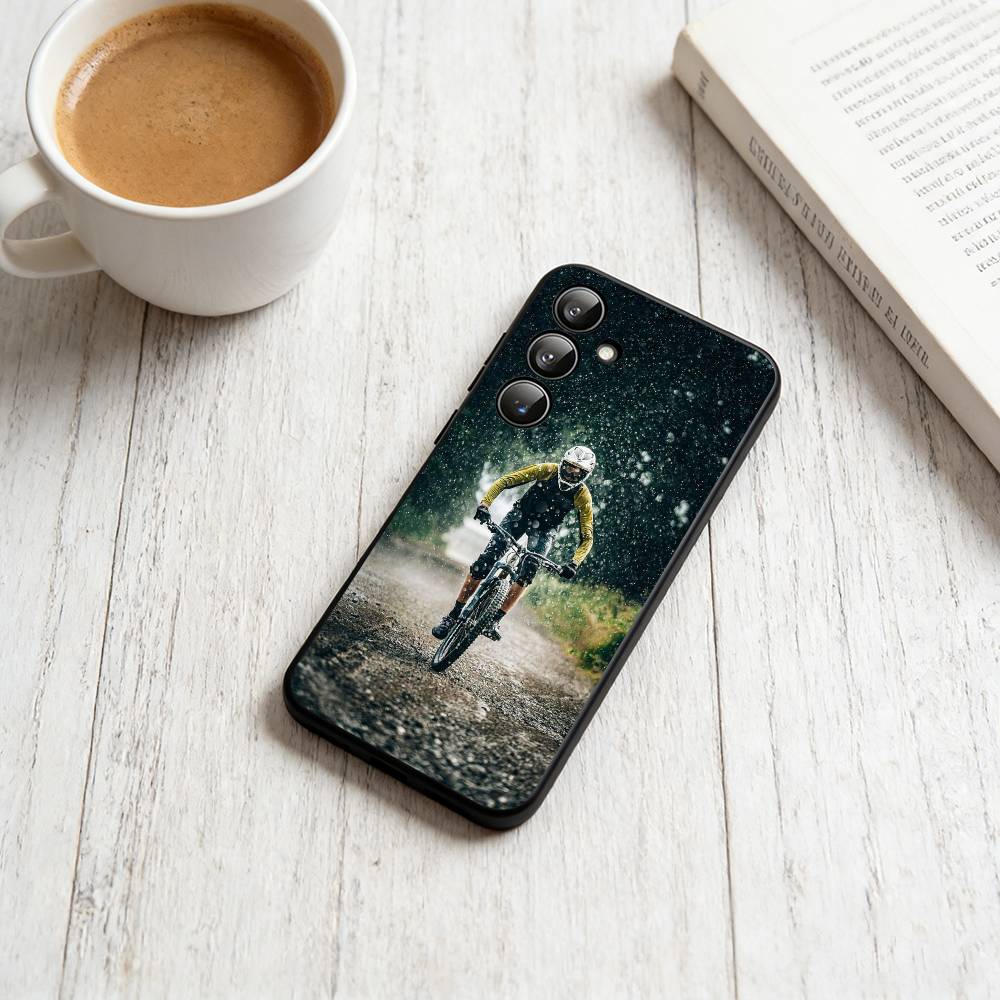 Чехол для телефона D-Downhill MTB для Samsung Galaxy A73,A72,A71,A70,A53,A52,A51, Мягкий силиконовый черный чехол