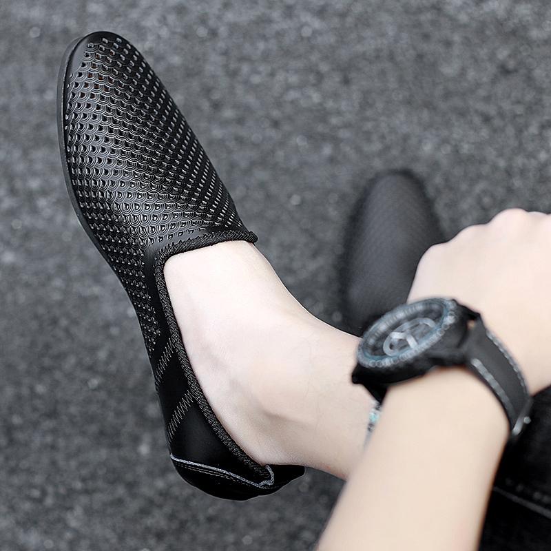 2022 Мужская летняя обувь из натуральной кожи ручной работы, мужские мокасины из дышащей сетки, легкие мужские мокасины, модные роскошные мужские мокасины на плоской подошве