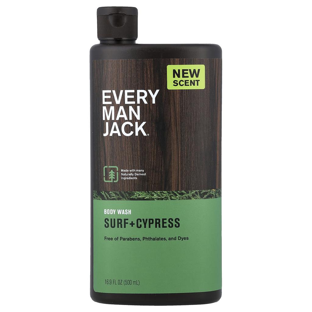 Every Man Jack, Гель для душа, Coastal + Cypress, 500 мл (16,9 жидких унций)