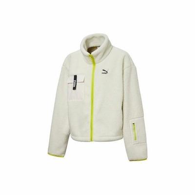 Puma Куртка-толстовка унисекс с цветными блоками, воротником-стойкой и подкладкой из шерпы.