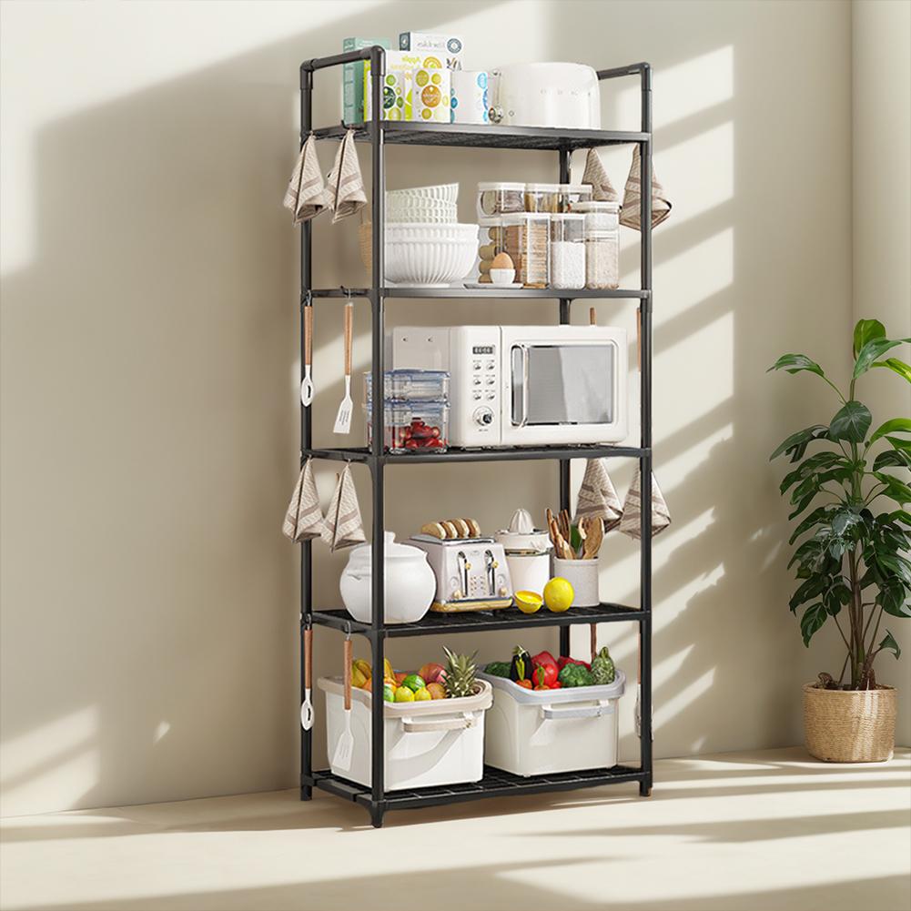 5 Tier Storage Shelves Adjustable Shelving Unit 66 Lbs Capacity Storage Rack for Kitchen Pantry Closet Bathroom Laundry Garage