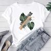 (Asian Size) Women Print Tee Beach Trend Sweet 90s Cute Top Fashion T Shirt Woman Female Clothing Short Sleeve Graphic T-shirts