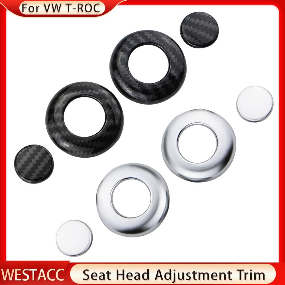 4 шт./компл., регулируемая головка переднего сиденья автомобиля, наклейка, наклейка для Volkswagen VW T-roc Troc 2018 2022