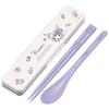 Skater Chopstick Spoon Combination Set 18cm Antibacterial Finished Lunch Box for Adults Comes with Silicone Cushion and Doesn't Make a Sound Made In J