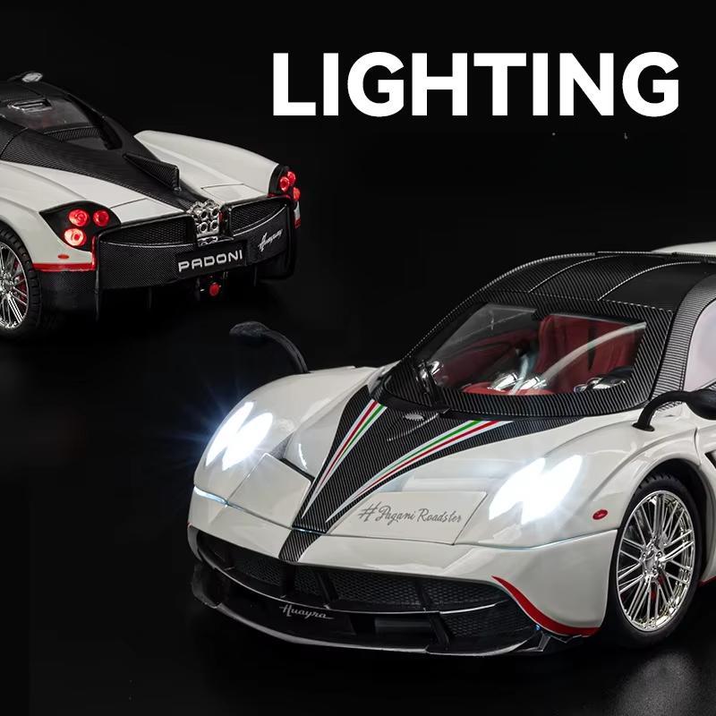 1:18 Pagani Huayra Dinastia Super Sports Car Alloy Model Car Toy Die-cast Metal Casting Sound and Light Pull Back Car Toy Children's Vehicle