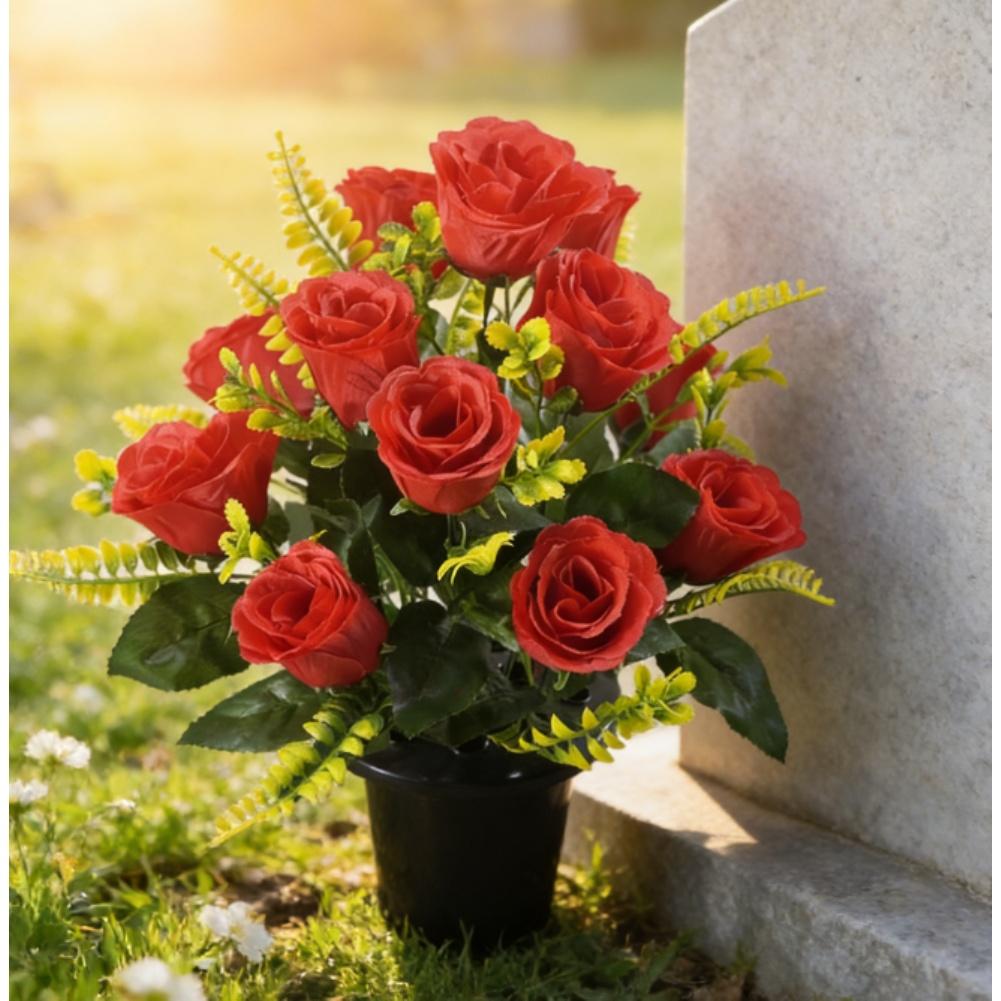 Silk Fabric Petals Silk Rose Bouquet Artificial Silk Roses