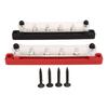 2Pcs DC12V‑48V 150A Power Distribution Block 6 Studs M6 Battery Bus Bar for Car RV Yacht Boat Black