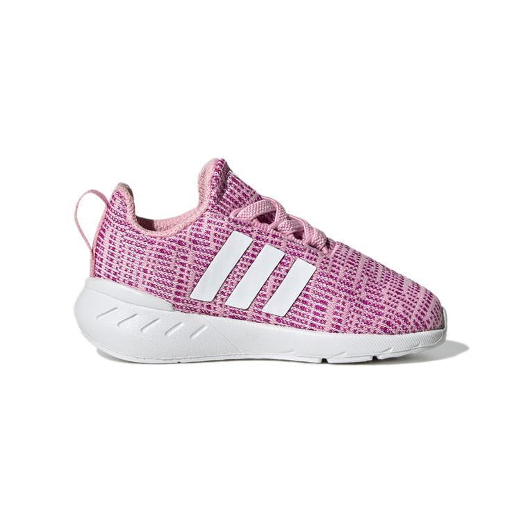 adidas Оригинальные кроссовки Adidas Swift Run 22 Низкие для малышей Фиолетово-розовые для младенцев и малышей GW8185