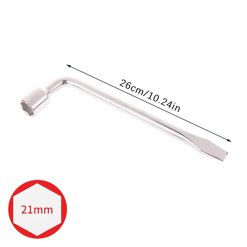 Ключ для крепления колес запасного колеса автомобиля - шестигранная головка типа L, 17/19/21 мм, инструмент для ремонта торцевой головки с прорезью, стандартный ключ для шин