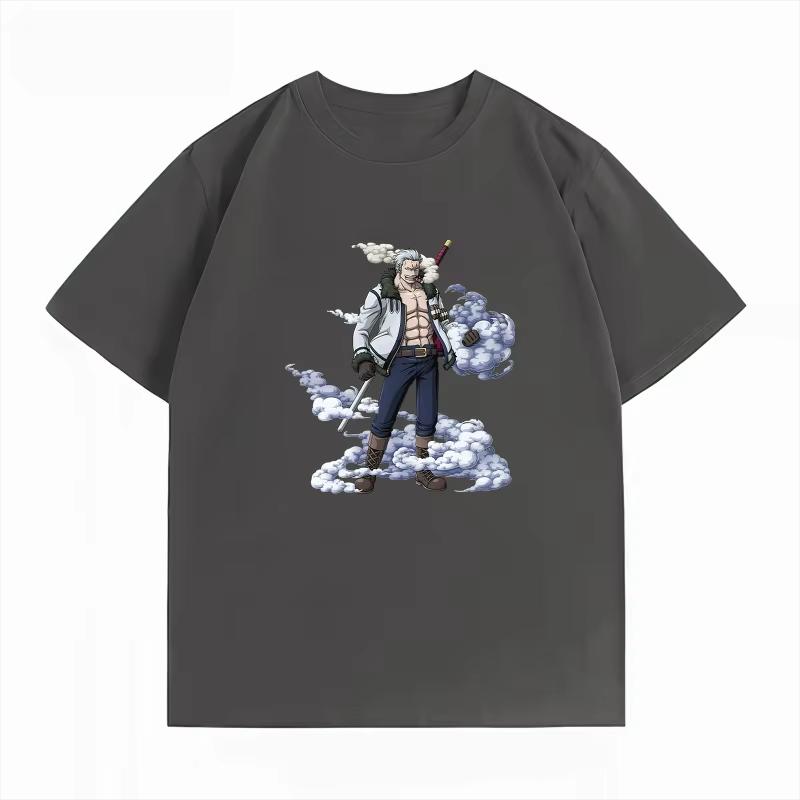 Summer Crew Neck Short‑Sleeve T‑Shirt with One Piece Smoker Graphic Print, Casual Oversized Fit Women And Men T-shirt