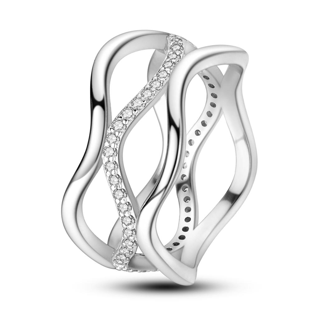 copper Plated Pink Cat Ring Infinite Authentic Design Heart Zircon Wedding Anniversary Rings Jewellery Gift Ideal For Women