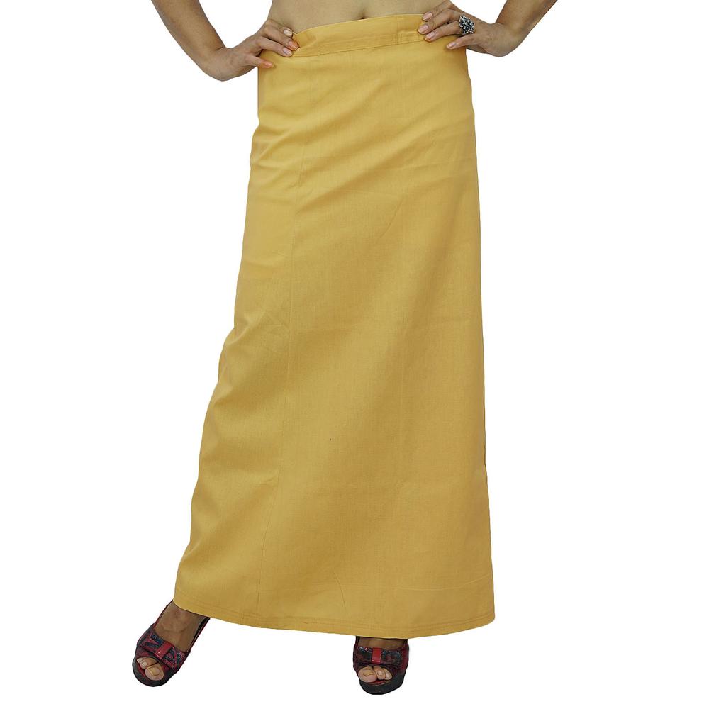 Подкладка внутренней юбки для сари Этническая индийская готовая однотонная хлопковая нижняя юбка