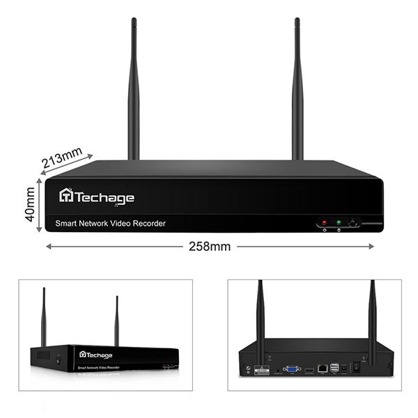 Techage 3-мегапиксельная PTZ-беспроводная система видеонаблюдения, двусторонняя аудиосвязь, Wi-Fi, IP-камера безопасности, 8-канальный P2P NVR, комплект видеонаблюдения, автоматическое отслеживание человека