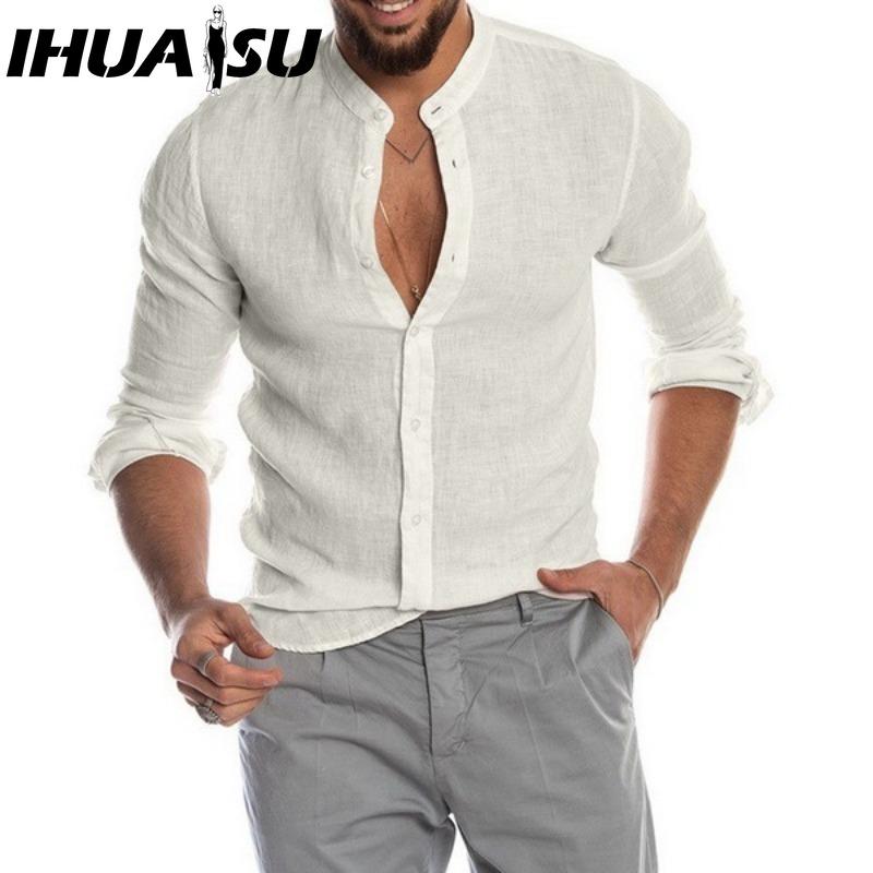 IHUASU Футболка из хлопка с длинным рукавом, мужская модная свободная рубашка с принтом, сострадательная рубашка