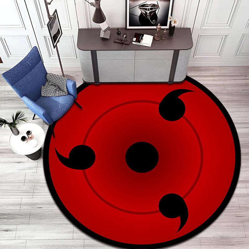 Famous cartoon NARUTO protagonist Uzumaki Naruto round carpet soft home decoration anti-slip door mat outdoor picnic mat carpet M2