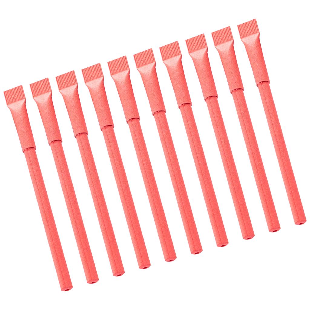 10Pcs Paper Ballpoint Pens Smooth Writing Quick Drying Recyclable Biodegradable Paper Barrel Pen for Students Teacher