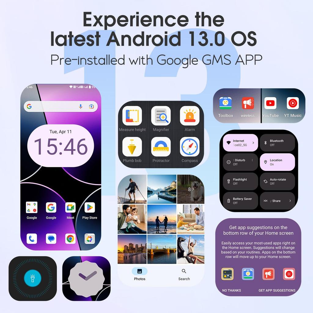 Ulefone Смартфон Note 16 Pro, 512 ГБ ПЗУ/128 ГБ ПЗУ/256 ГБ ПЗУ, Android 13, глобальная версия, телефон, 50 МП, 6,52 дюйма, 4400 мАч, GPS, 4G, сотовая связь