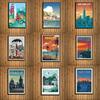 New York Netherlands Amsterdam France Canvas Painting Vintage Travel Cities Landscape Posters Wall Art Pictures for Home Decor