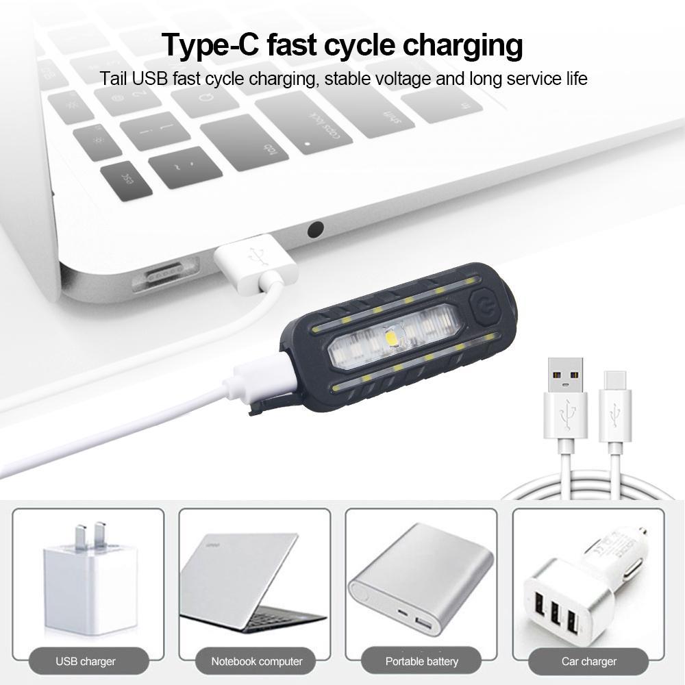1 шт. светодиодный мигающий предупредительный световой сигнал USB перезаряжаемый мини-фонарик на плечо полицейский фонарь с зажимом для велосипеда задний фонарь для шлема предупредительный световой сигнал YSL