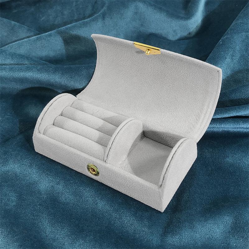 Однотонная портативная шкатулка для хранения ювелирных изделий, новая изысканная дорожная сумка для ювелирных изделий с замшевой поверхностью, органайзер для ювелирных изделий