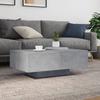 LED Coffee Table in Concrete Grey 85 x 55 x 31 cm