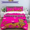 3pcs Duvet Cover Set (1*Duvet Cover + 2*Pillowcase, Without Core), Scooby Print Bedding Set, Bedroom Decor, All‑Season, Birthday Gift
