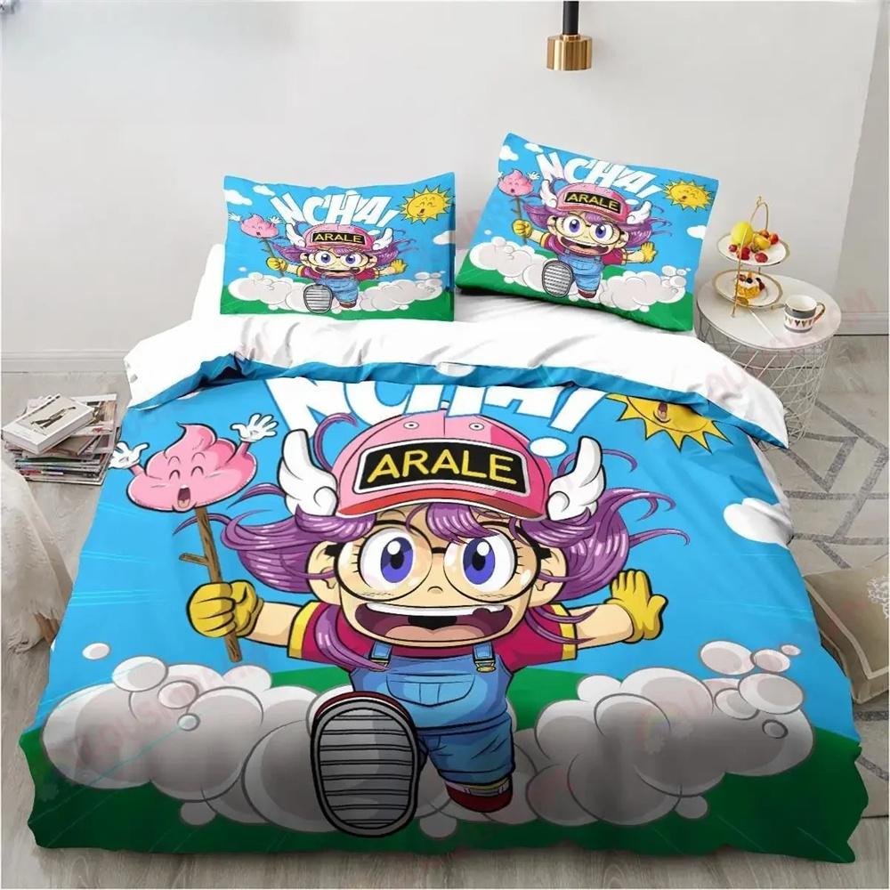 Новая милая мультяшная коллекция постельного белья Dr. Slump Arale из аниме Лен King Twin Double Детское постельное белье Коллекция Наволочка из микрофибры или полиэстера