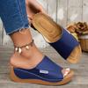 Fashion 2025 Women Slippers Comfortable Luxury Slippers Footwear Casual Summer Anti-slip Women Shoes Heeled Wedges Sandals Slides Women