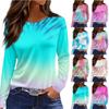 Women's Daily Casual Long-sleeved Printed O-neck Top