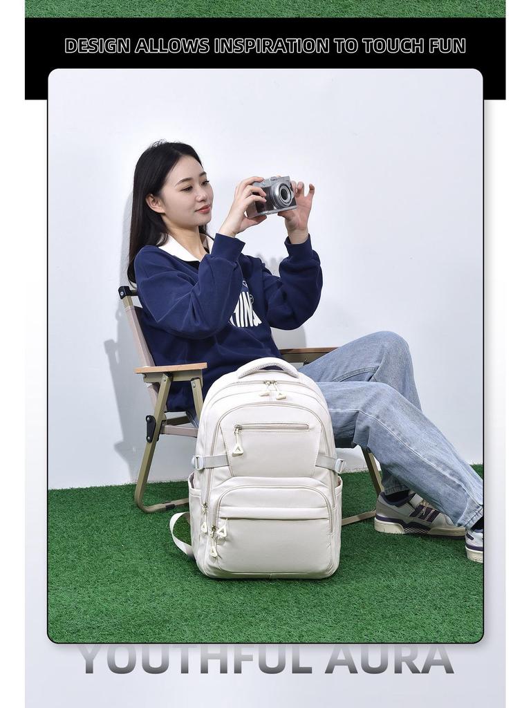 Large Capacity Minimalist Korean Style Student Backpack for Junior High To University